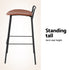 4x Artiss Bar Stools Kitchen Counter Dining Chair Metal Brown