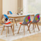 Artiss Dining Chairs Set of 4 Fabric Eiffel DSW Beech Wood Retro Chairs