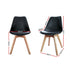Artiss Dining Chairs Set of 4 Leather Plastic DSW Replica Wooden Black