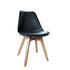 Artiss Dining Chairs Set of 4 Leather Plastic DSW Replica Wooden Black
