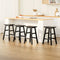 Artiss Set of 4 Beech Wood Bar Stools 66.5cm Saddle Seat Kitchen Counter Black