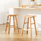 Artiss Set of 2 Baden Solid Beech Wood Bar Stools Natural Kitchen Counter Chairs
