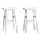 Artiss Bar Stools Kitchen Counter Stools Wooden Chairs White x2