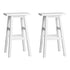 Artiss Bar Stools Kitchen Counter Stools Wooden Chairs White x2