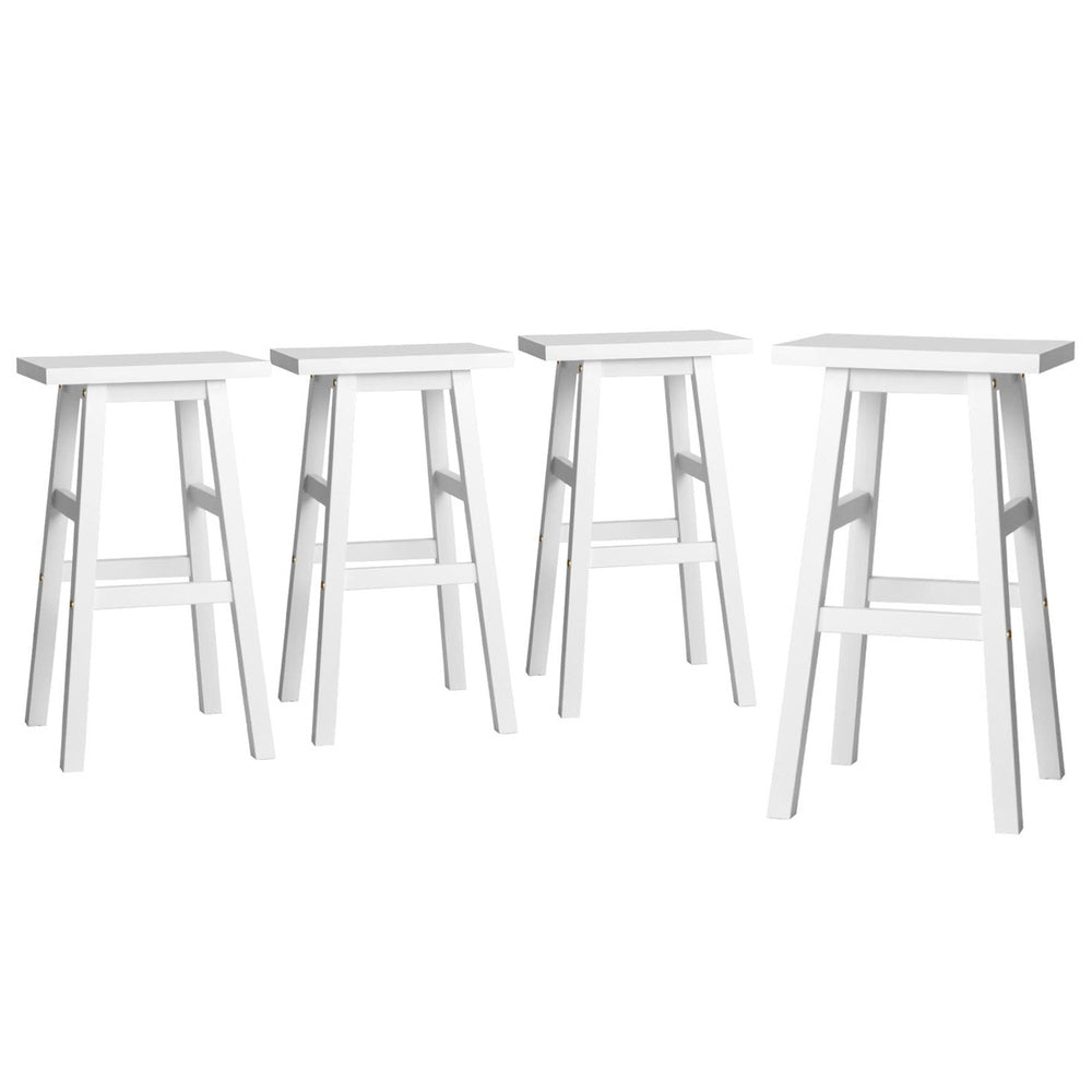 Artiss 4x Bar Stools Kitchen Chairs Wooden White