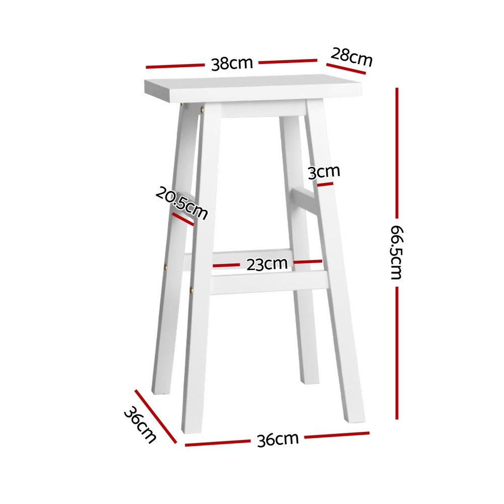 Artiss 4x Bar Stools Kitchen Chairs Wooden White