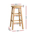 Artiss 4x Bar Stools Round Chairs Wooden Nature
