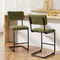 Artiss Set of 2 Velvet Bar Stools Green Kitchen Counter Chairs 65cm