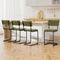 Artiss 4PCS Velvet Bar Stools Green Metal Kitchen Counter Chairs