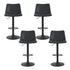 Artiss 4x Bar Stools Vintage Leather Swivel Gas Lift Black