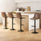 Artiss 4x Vintage Leather Gas Lift Bar Stools Brown Swivel Chairs