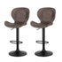 2x Bar Stools Kitchen Swivel Gas Lift Counter Chair Wing PE Rattan Brown
