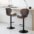 2x Bar Stools Kitchen Swivel Gas Lift Counter Chair Wing PE Rattan Brown