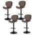 4x Bar Stools Kitchen Swivel Gas Lift Counter Chair Wing PE Rattan Brown