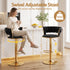 Artiss 4x Bar Stools Gas Lift Adjustable Velvet Woven Backrest Vivien Black