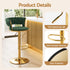 Artiss Bar Stool X1 Gas Lift Adjustable Velvet Woven Backrest Vivien Green