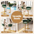 Artiss Bar Stool X1 Gas Lift Adjustable Velvet Woven Backrest Vivien Green