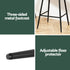 4x Bar Stools Kitchen Dining Chair Counter Stool Tub Velvet Metal Green