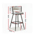 4x Bar Stools Kitchen Dining Chair Counter Stool Woven Velvet Metal Ivory