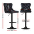Artiss 1x Velvet Bar Stool Adjustable Height Nailhead Trim Kitchen Counter Stool