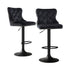2x Velvet Bar Stool Adjustable Height Nailhead Trim Kitchen Counter Stool