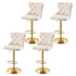 Artiss 4x Bar Stools Counter Chair Kitchen Adjustable Nailhead Trim Velvet Ivory