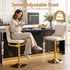 Artiss 4x Bar Stools Counter Chair Kitchen Adjustable Nailhead Trim Velvet Ivory