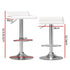 4x Bar Stools Faux Leather Chair White