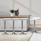 4x White PU Leather Bar Stools Swivel Adjustable Kitchen Counter Chairs