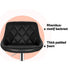2x Bar Stools Leather Padded Gas Lift Stool Black