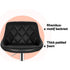 4x Bar Stools Leather Padded Gas Lift Black