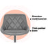 Adjustable Bar Stools – PU Leather, 360° Swivel, Chrome Base, Grey (Set of 2)