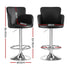 Artiss 3x Bar Stools Counter Chairs Swivel Adjustable Tub PU Leather Black