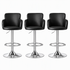 Artiss 3x Bar Stools Counter Chairs Swivel Adjustable Tub PU Leather Black