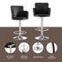 Artiss 3x Bar Stools Counter Chairs Swivel Adjustable Tub PU Leather Black