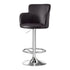 4x Bar Stools Swivel Kitchen Chairs Gas Lift Adjustable PU Leather Brown