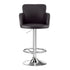 4x Bar Stools Swivel Kitchen Chairs Gas Lift Adjustable PU Leather Brown