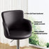 4x Bar Stools Swivel Kitchen Chairs Gas Lift Adjustable PU Leather Brown