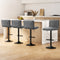Artiss 4x Vintage PU Leather Gas Lift Bar Stools Swivel Chairs Grey