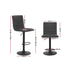 Artiss 2x Bar Stools Gas Lift Vintage Leather Grey