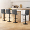 Artiss 4x Gas Lift Bar Stools Vintage PU Leather Swivel Chairs Grey