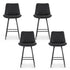 4x Bar Stools Kitchen Dining Chair Counter Stool Diamond PU Leather Black