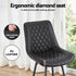 4x Bar Stools Kitchen Dining Chair Counter Stool Diamond PU Leather Black