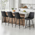 4x Bar Stools Kitchen Dining Chair Counter Stool Diamond PU Leather Black