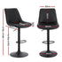 4x Bar Stools Kitchen Swivel Gas Lift Counter Chair Diamond Leather Black