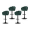 Artiss 4x Gas Lift Bar Stools Velvet Green Swivel Chairs