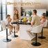 Artiss 2x Bar Stools Counter Chair Adjustable Shell Backrest Velvet Nessah Ivory