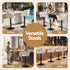 Artiss 2x Bar Stools Counter Chair Adjustable Shell Backrest Velvet Nessah Ivory