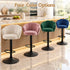 Artiss 2x Bar Stools Counter Chair Adjustable Shell Backrest Velvet Nessah Ivory
