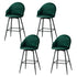 Artiss 4x Bar Stools Velvet Swivel Metal Legs Green